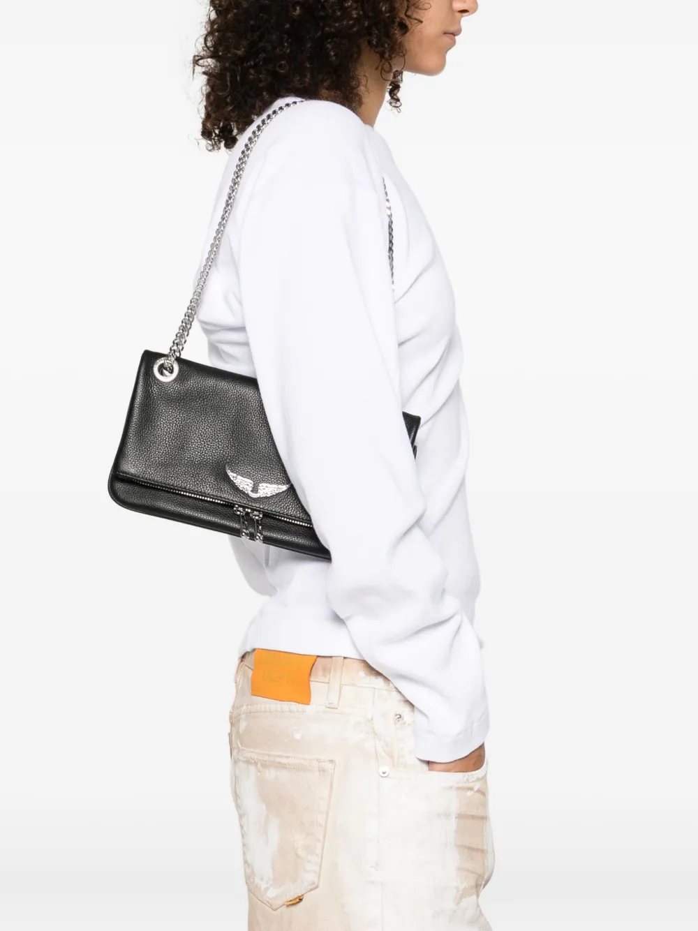 Zadig&Voltaire Rock II chain-strap crossbody bag Zwart