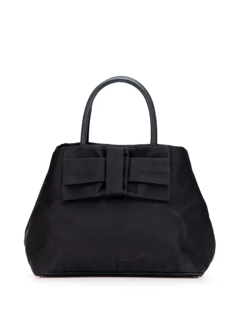 Prada Pre-Owned 2013-2025 Tessuto Canapa Logo Bow satchel