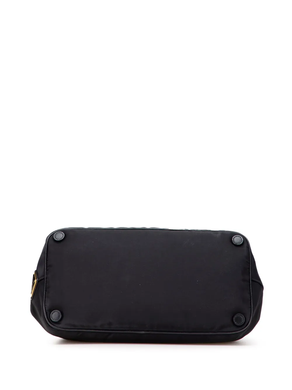 Pre-owned Prada 2013-2025 Tessuto Canapa Logo Bow Satchel In Black