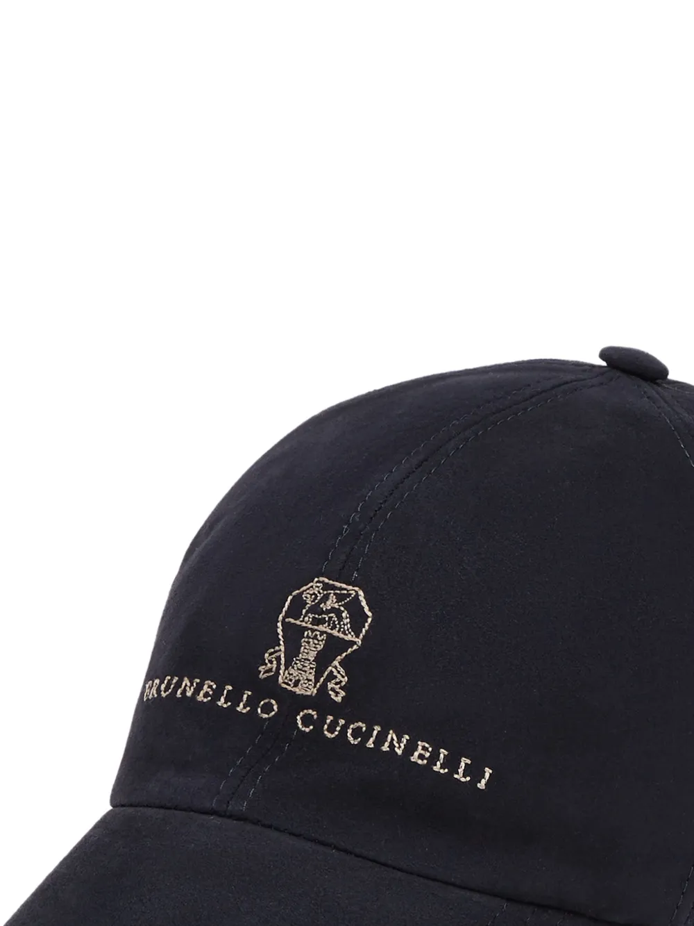 Brunello Cucinelli Honkbalpet met geborduurd logo Blauw