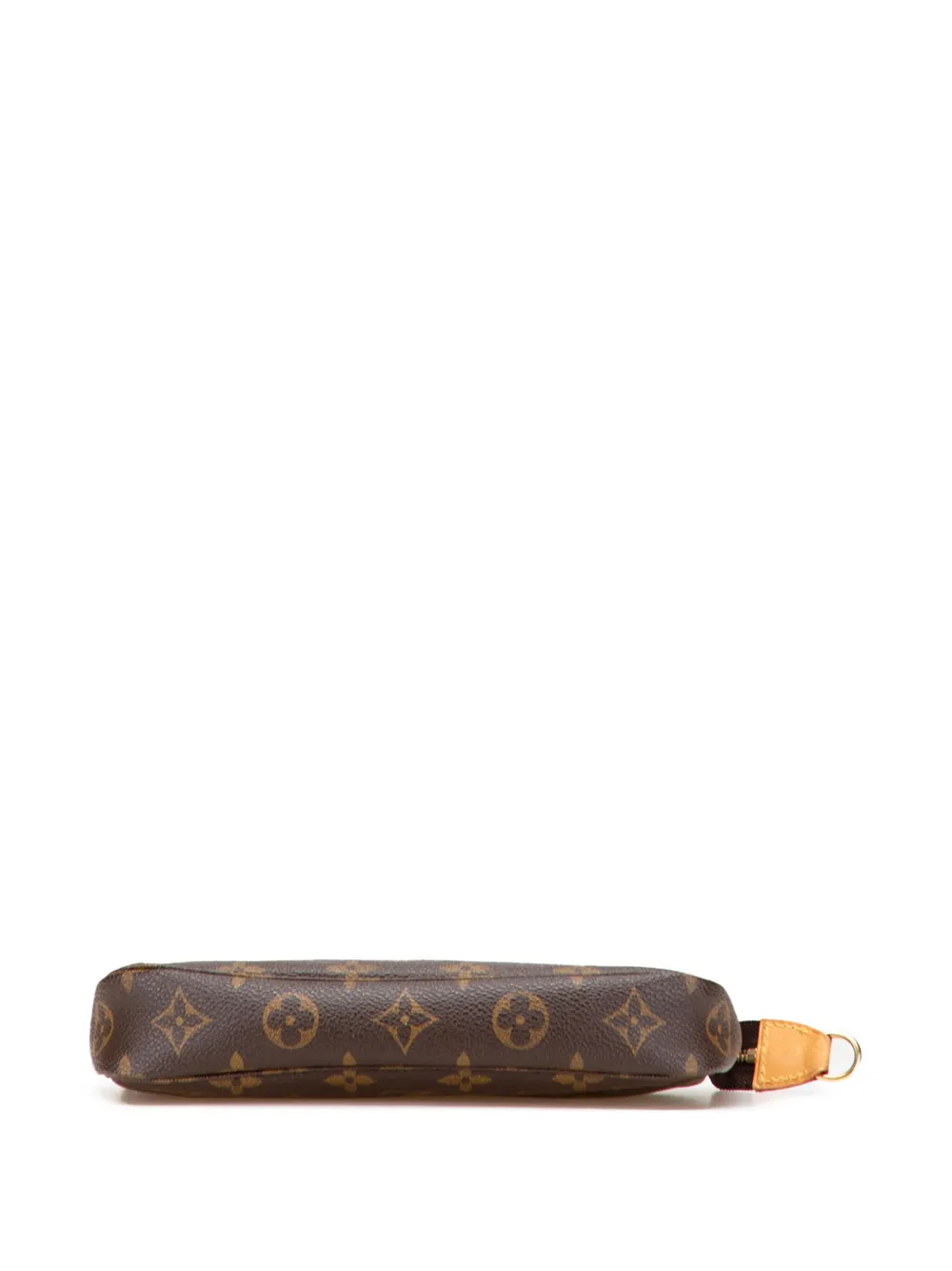 Pre-owned Louis Vuitton 2000 Monogram Pochette Accessoires Shoulder Bag In Brown