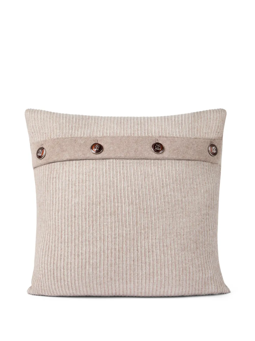 Brunello Cucinelli ribbed buttoned cushion | Neutrals | Image 1