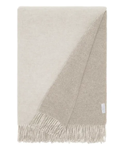 Brunello Cucinelli fringe cashmere throw
