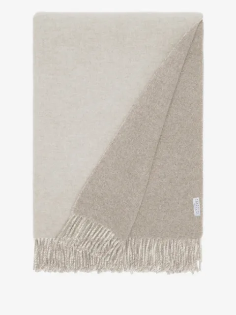 Brunello Cucinelli fringe cashmere throw