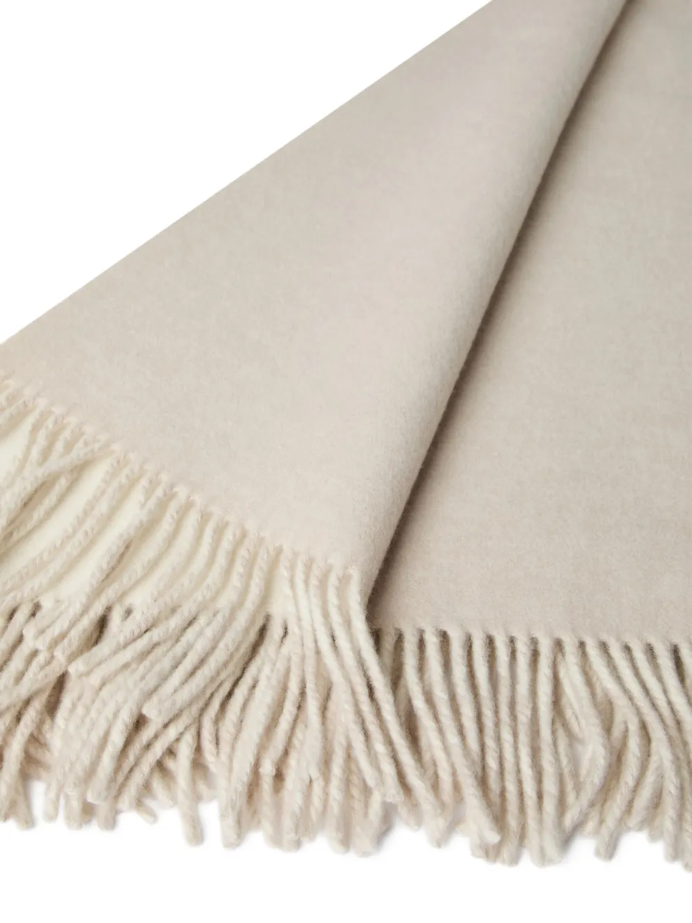 Brunello Cucinelli Fringe Cashmere Throw In Neutral