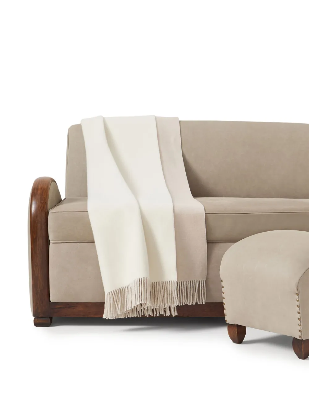 Brunello Cucinelli Fringe Cashmere Throw In Neutral