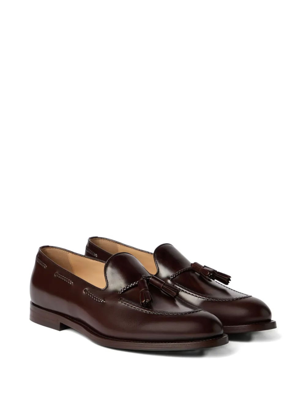 Brunello Cucinelli tassel-detail leather loafers Brown