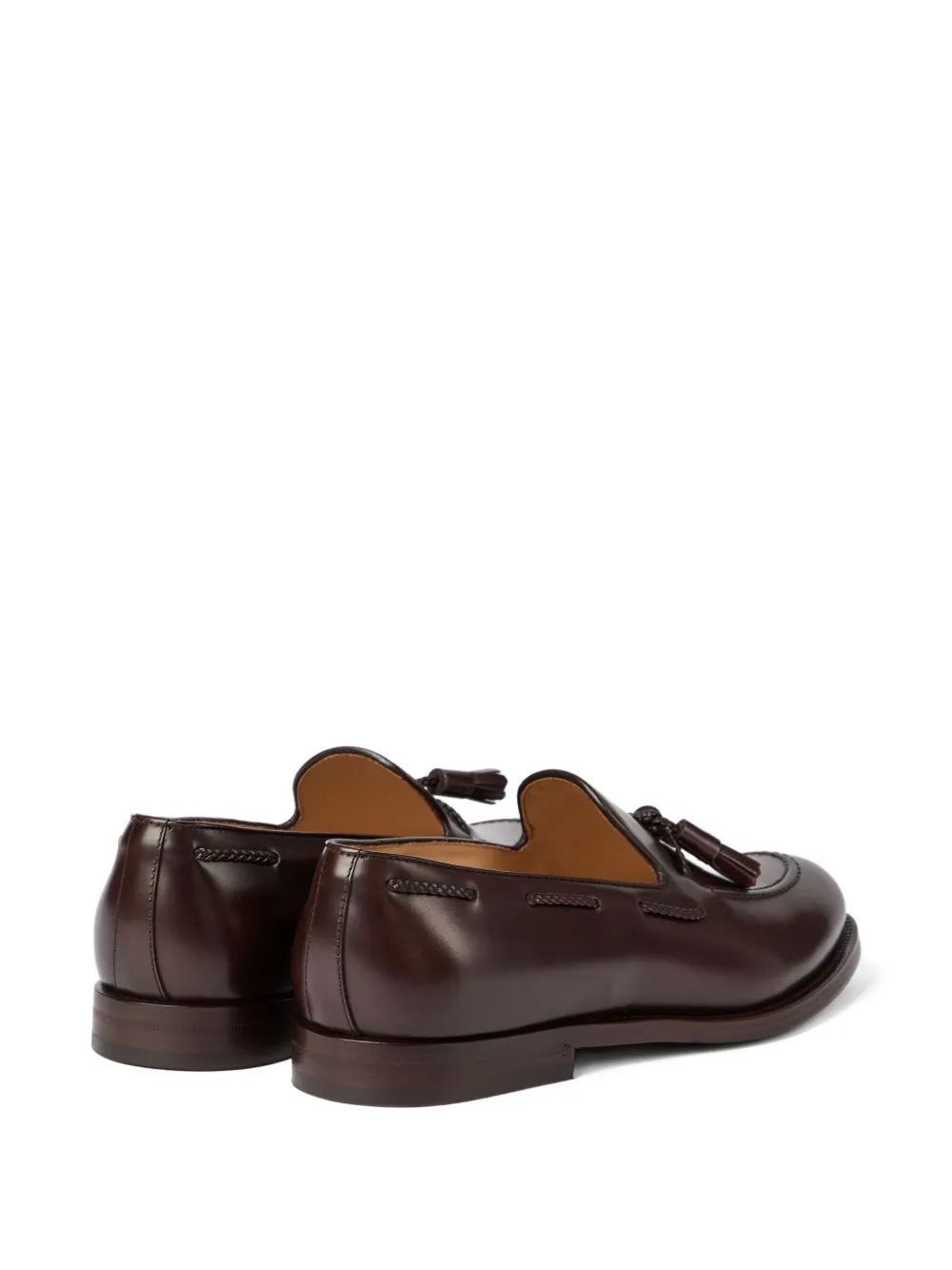Brunello Cucinelli tassel-detail leather loafers Brown