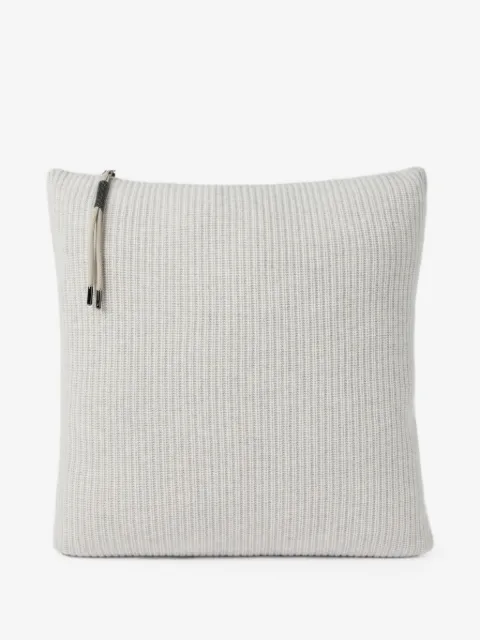 Brunello Cucinelli ribbed-knit zip-fastening cushion (40cm x 40cm)
