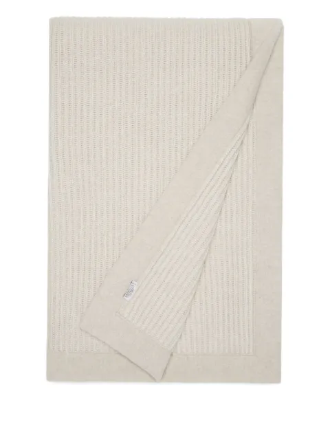 Brunello Cucinelli ribbed cashmere throw (150cm x 200cm)