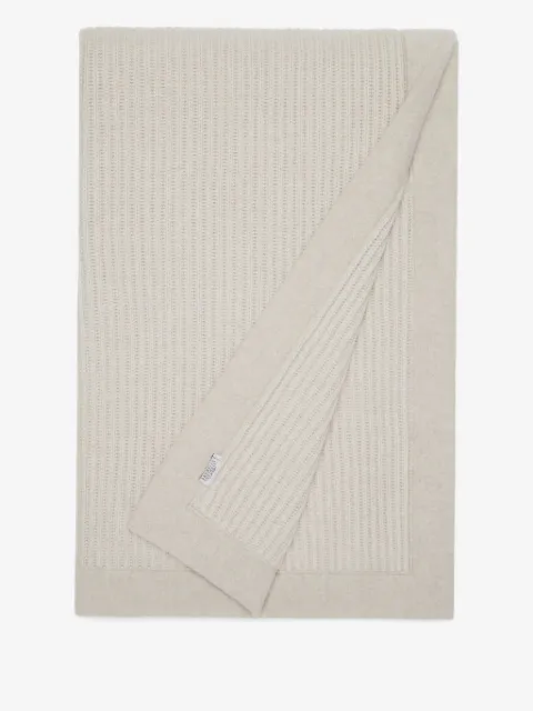 Brunello Cucinelli ribbed cashmere throw (150cm x 200cm)