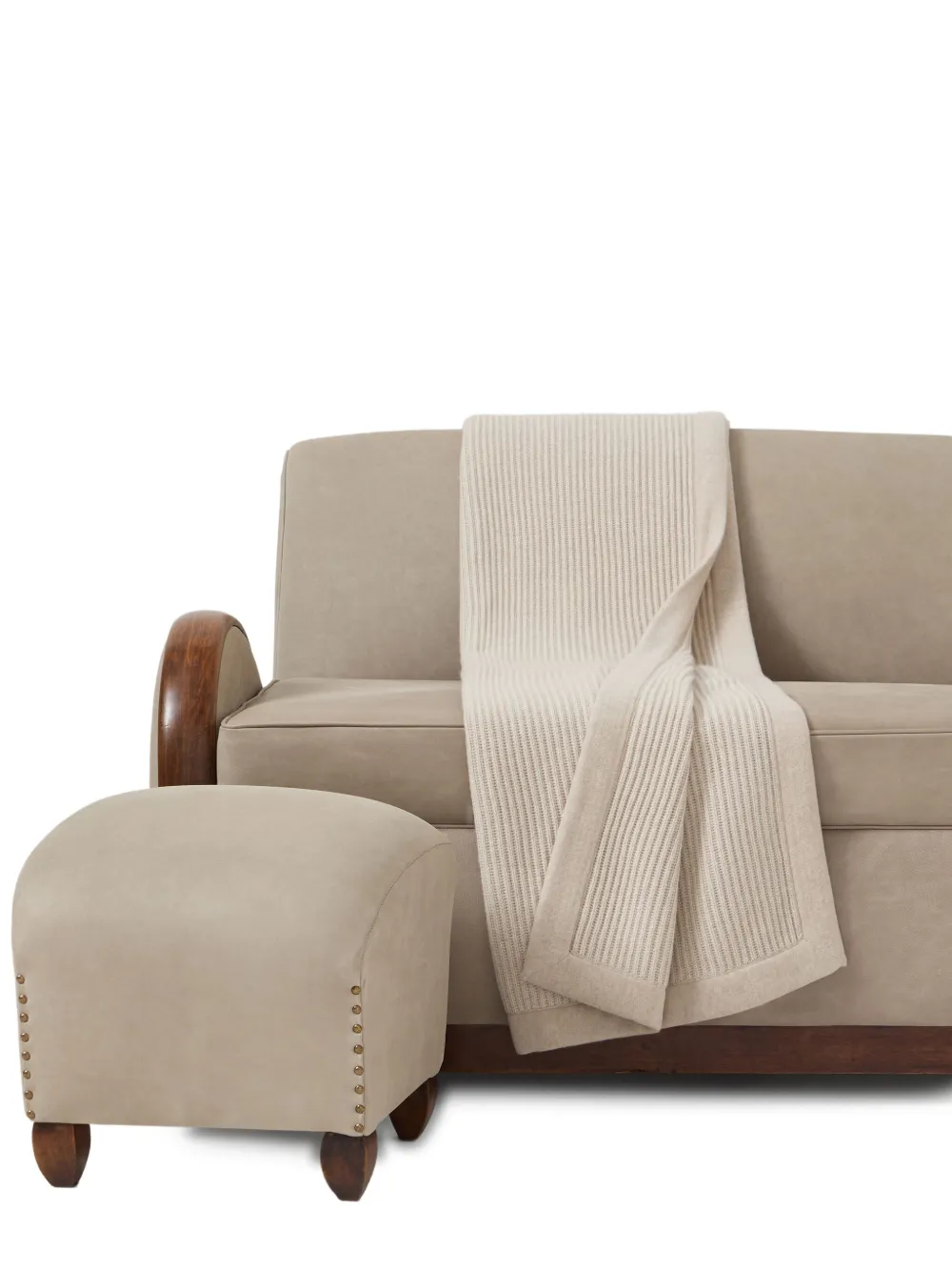 Brunello Cucinelli Ribbed Cashmere Throw (150cm X 200cm) In Neutral
