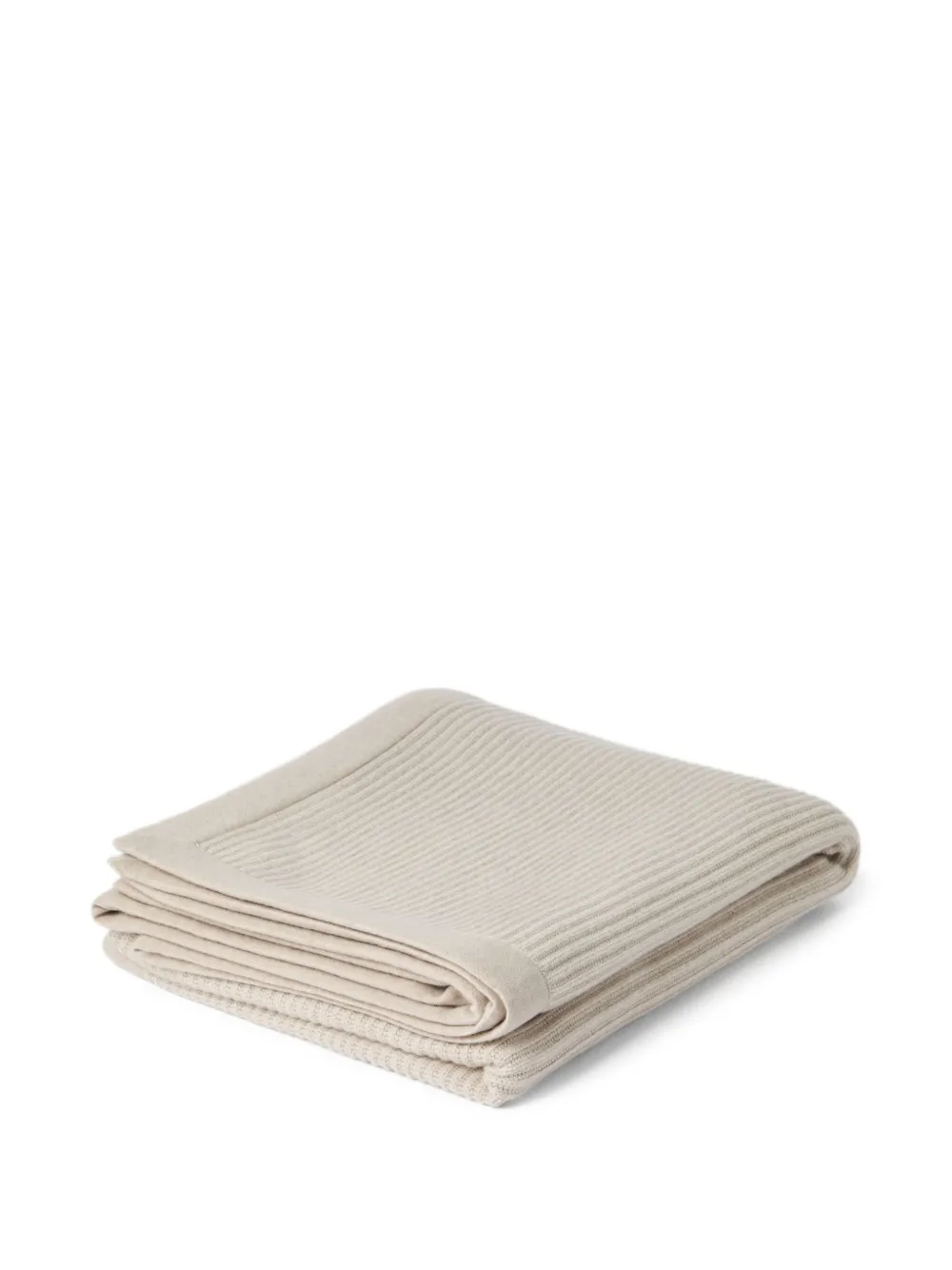 Brunello Cucinelli Geribbelde kasjmier plaid (150 cm x 200 cm) - Beige