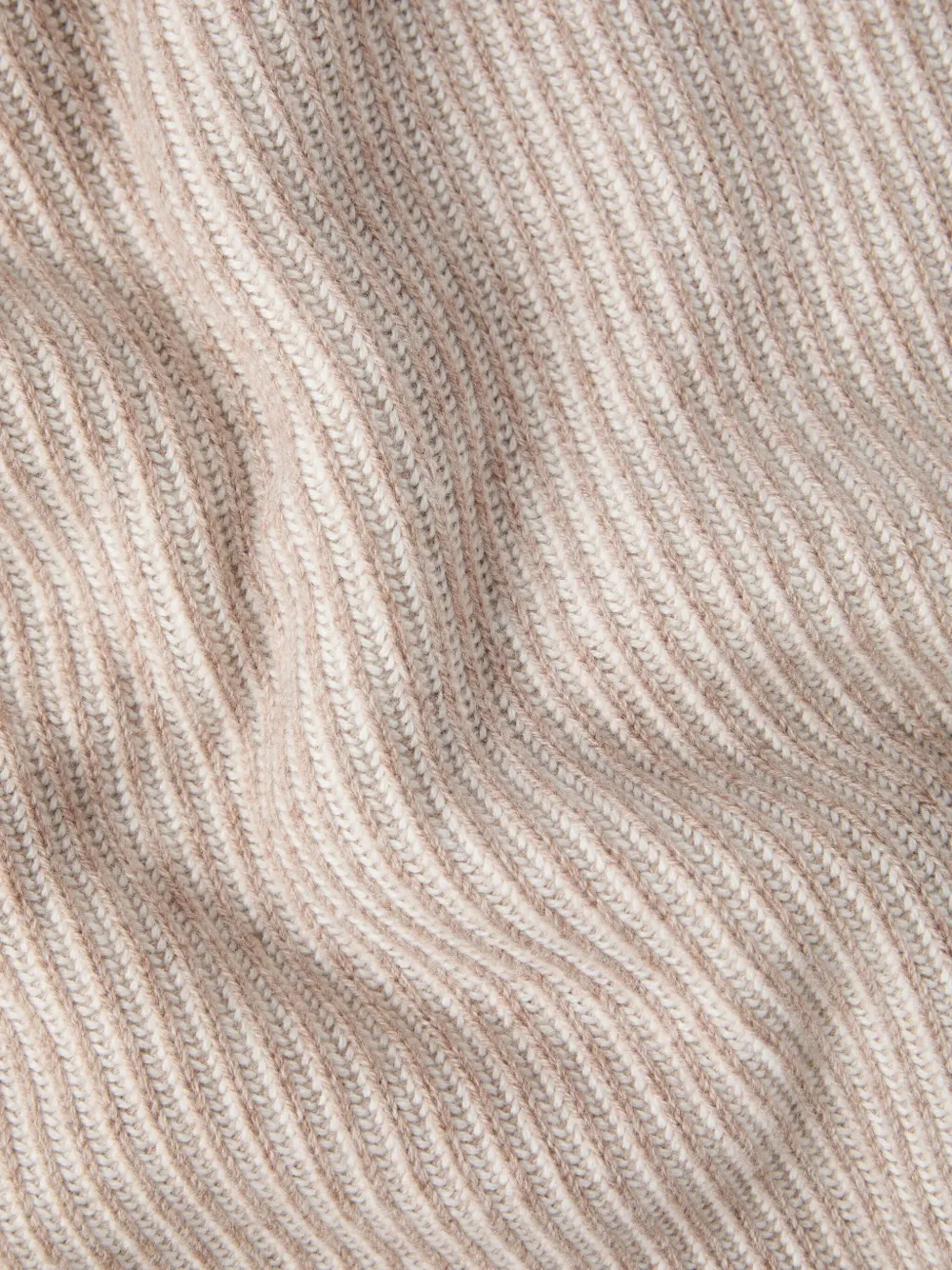 Brunello Cucinelli Ribbed Cashmere Throw In Neutral
