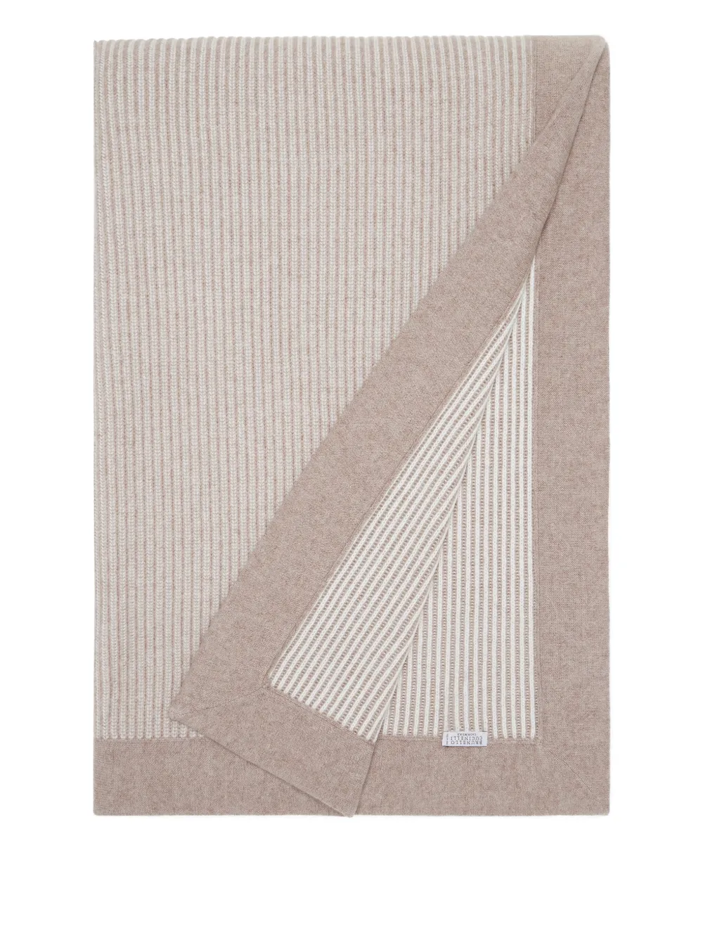 Brunello Cucinelli ribbed cashmere throw | Neutrals | Image 1
