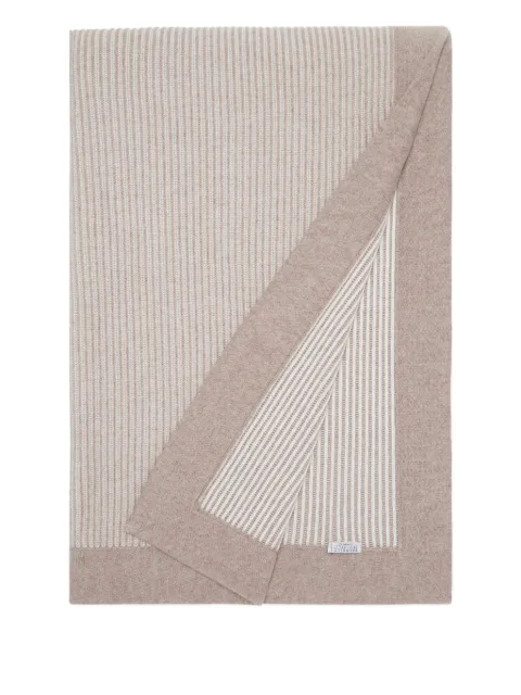 Brunello Cucinelli ribbed cashmere throw