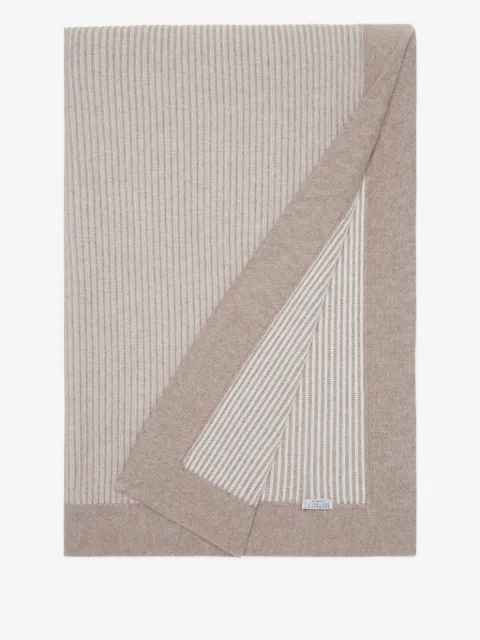 Brunello Cucinelli ribbed cashmere throw