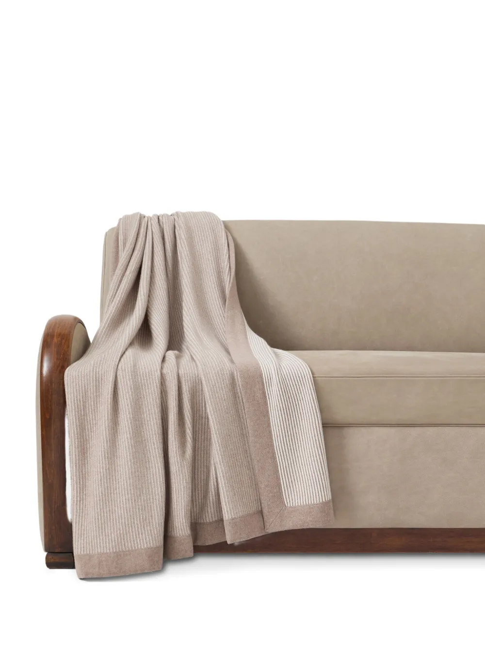 Brunello Cucinelli Ribbed Cashmere Throw In Neutral