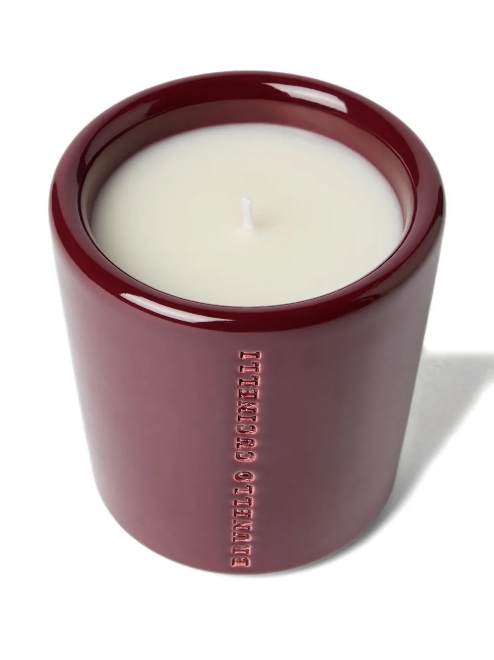 Brunello Cucinelli craquelé-vessel scented candle - Rood