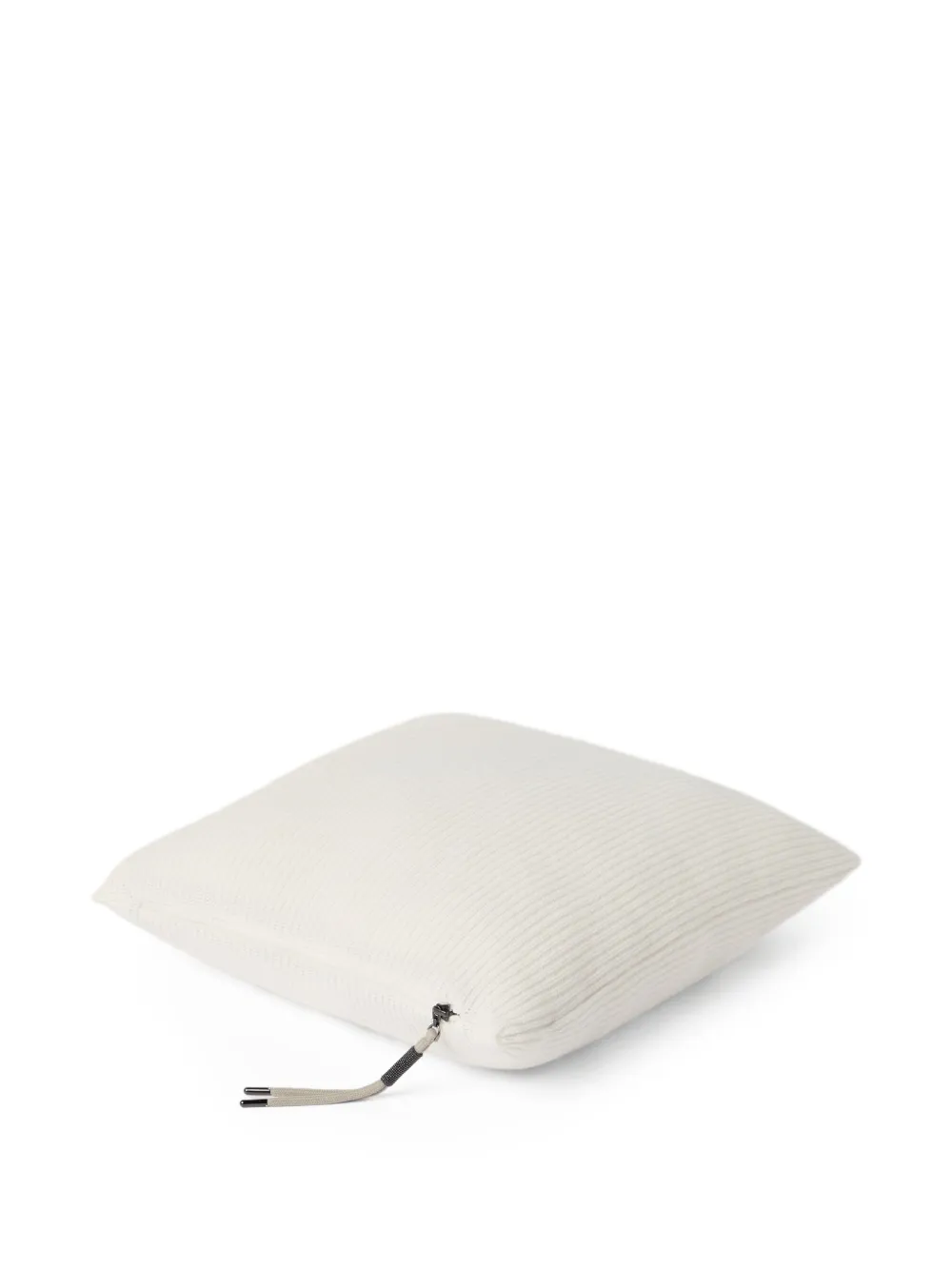 Brunello Cucinelli ribbed zip-fastening cushion | White | Image 1