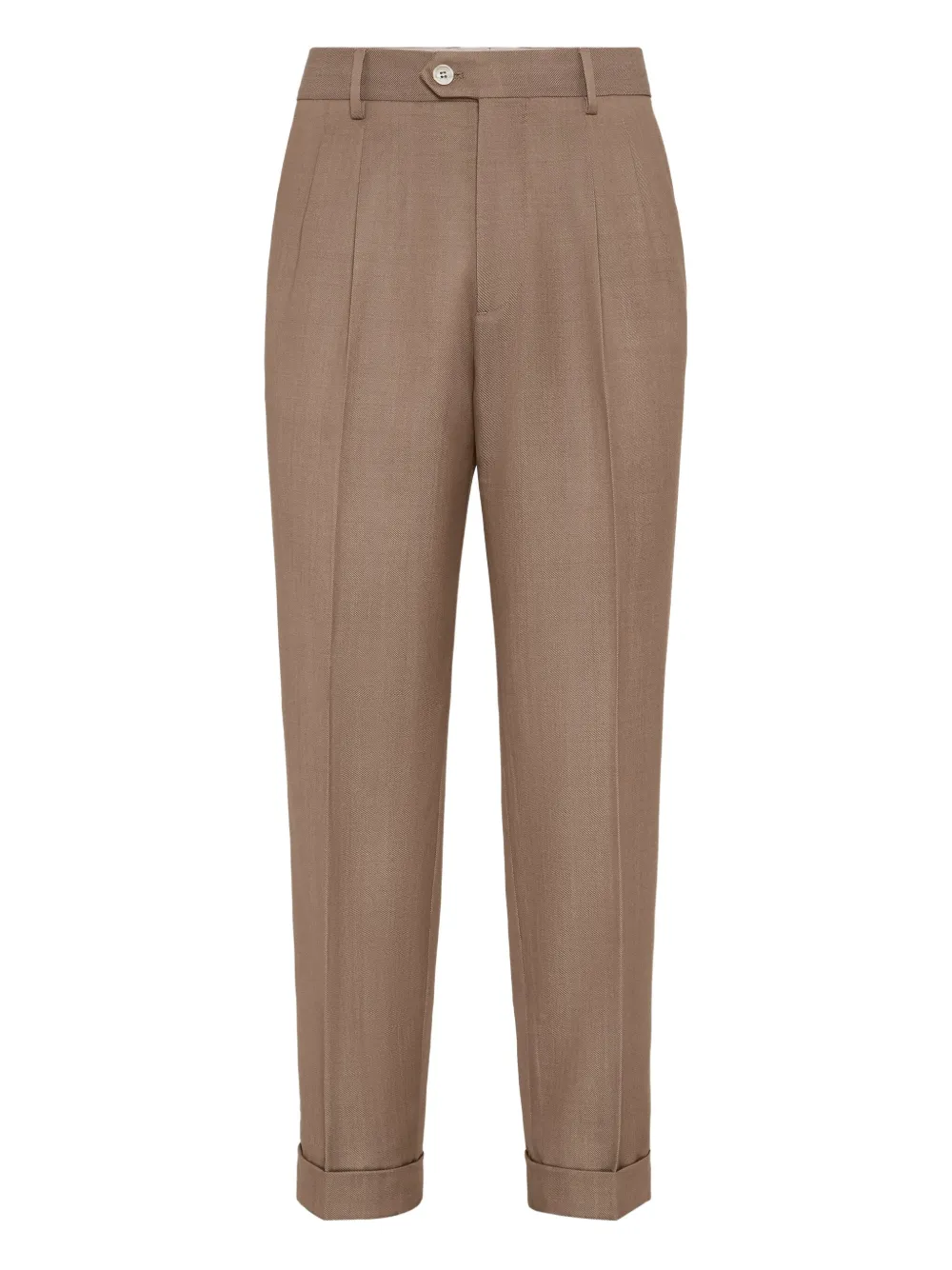 Brunello Cucinelli pleated wool trousers Bruin