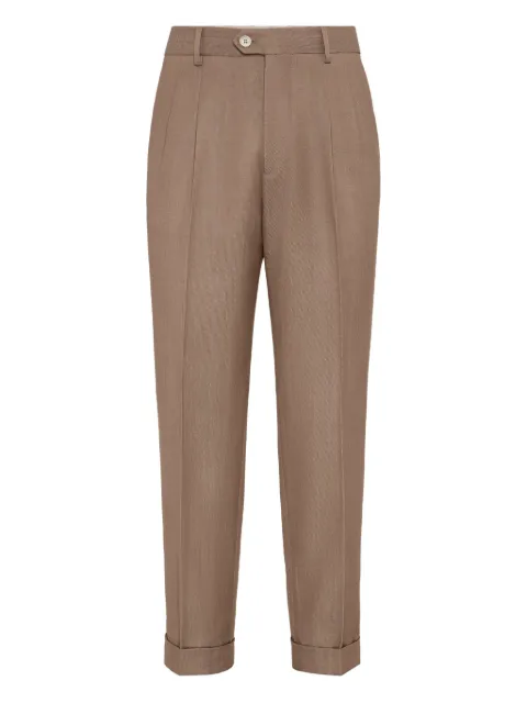 Brunello Cucinelli pleated wool trousers