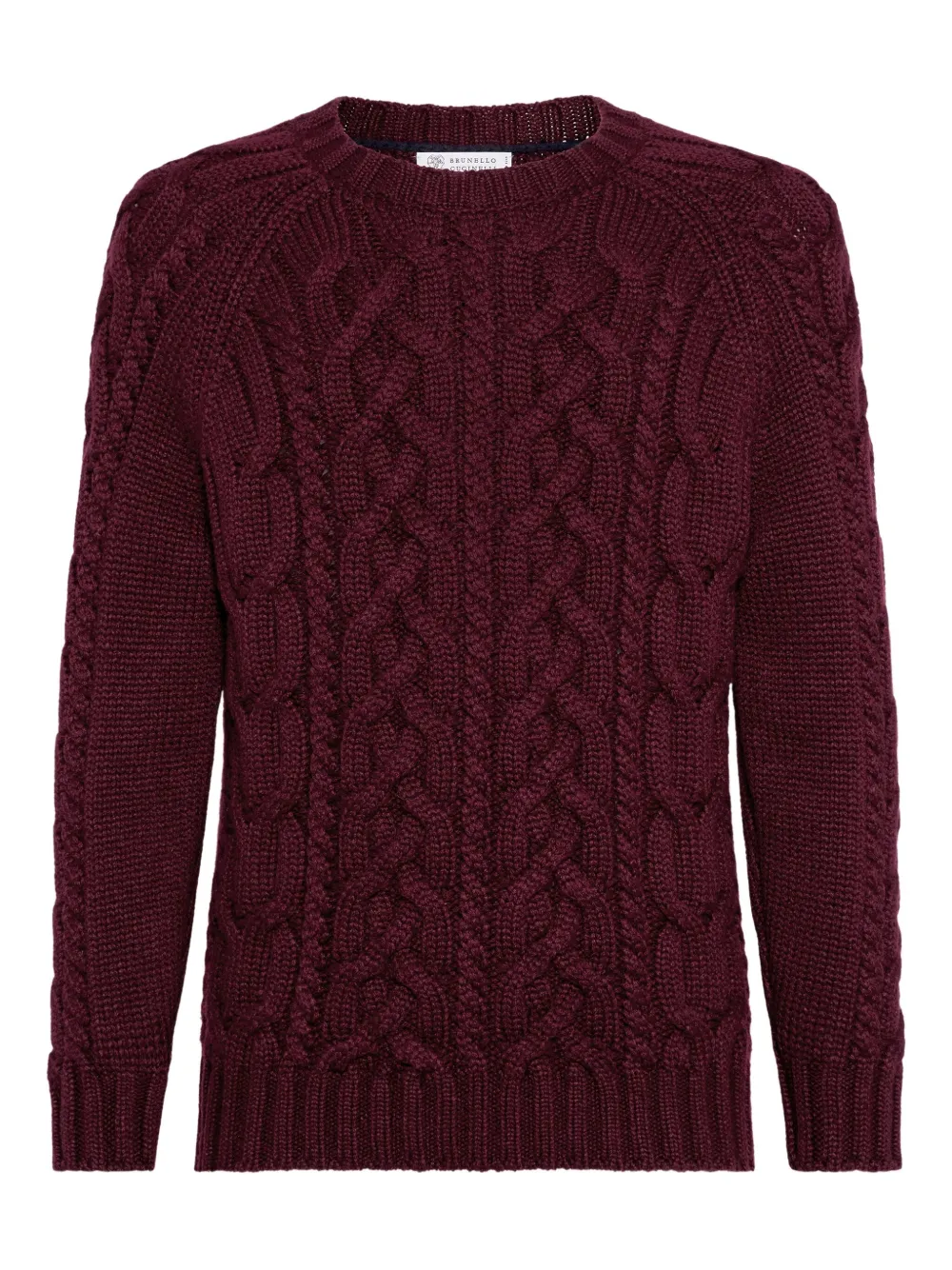 Brunello Cucinelli cable-knit sweater Rood