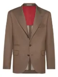 Brunello Cucinelli peak-lapel wool blazer - Brown