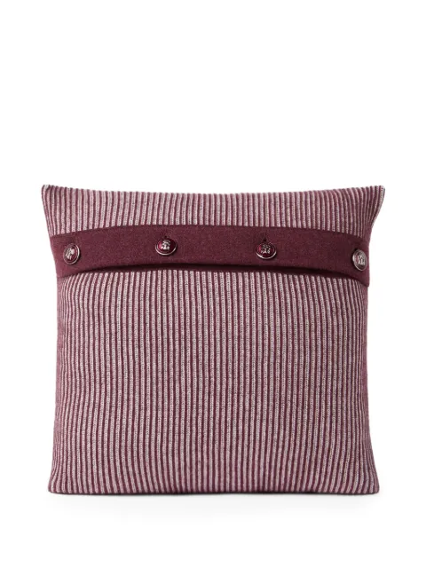 Brunello Cucinelli Vanisé striped buttoned cushion (40cm x 40cm)