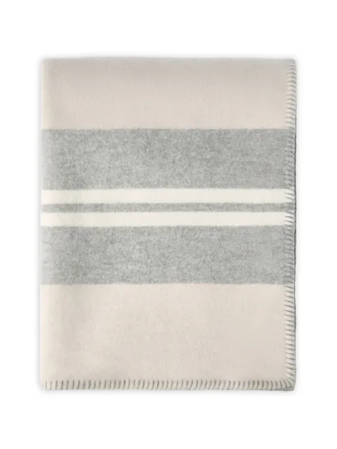 Brunello Cucinelli striped double-cloth throw blanket