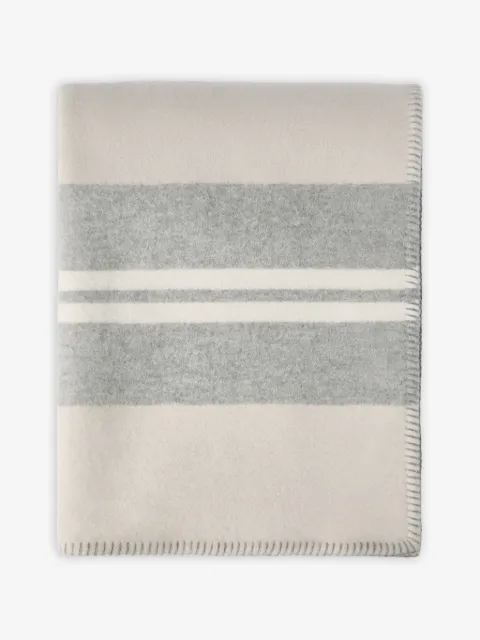 Brunello Cucinelli striped double-cloth throw blanket
