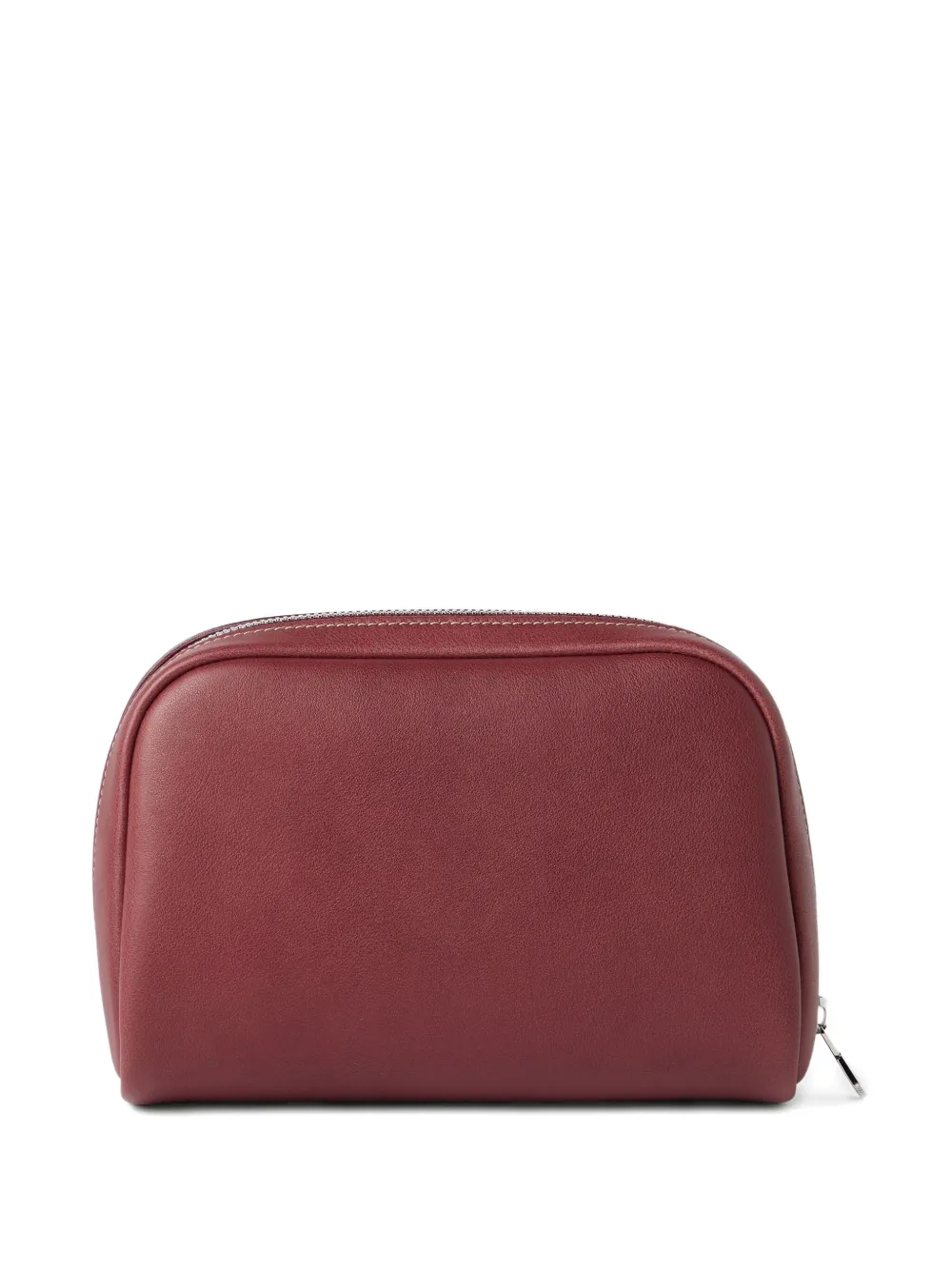 Brunello Cucinelli leather zip-top wash bag Rood