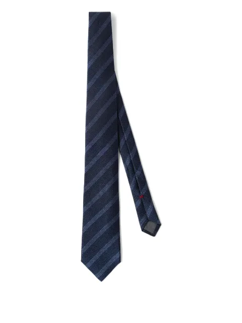 Brunello Cucinelli striped silk neck tie