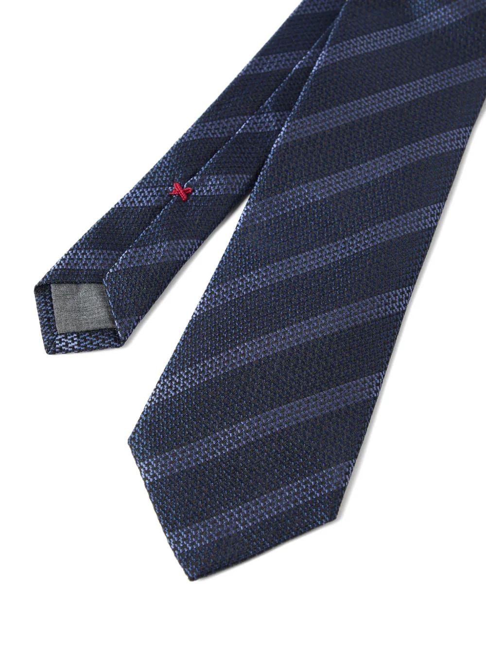 Brunello Cucinelli Gestreepte zijden stropdas Blauw