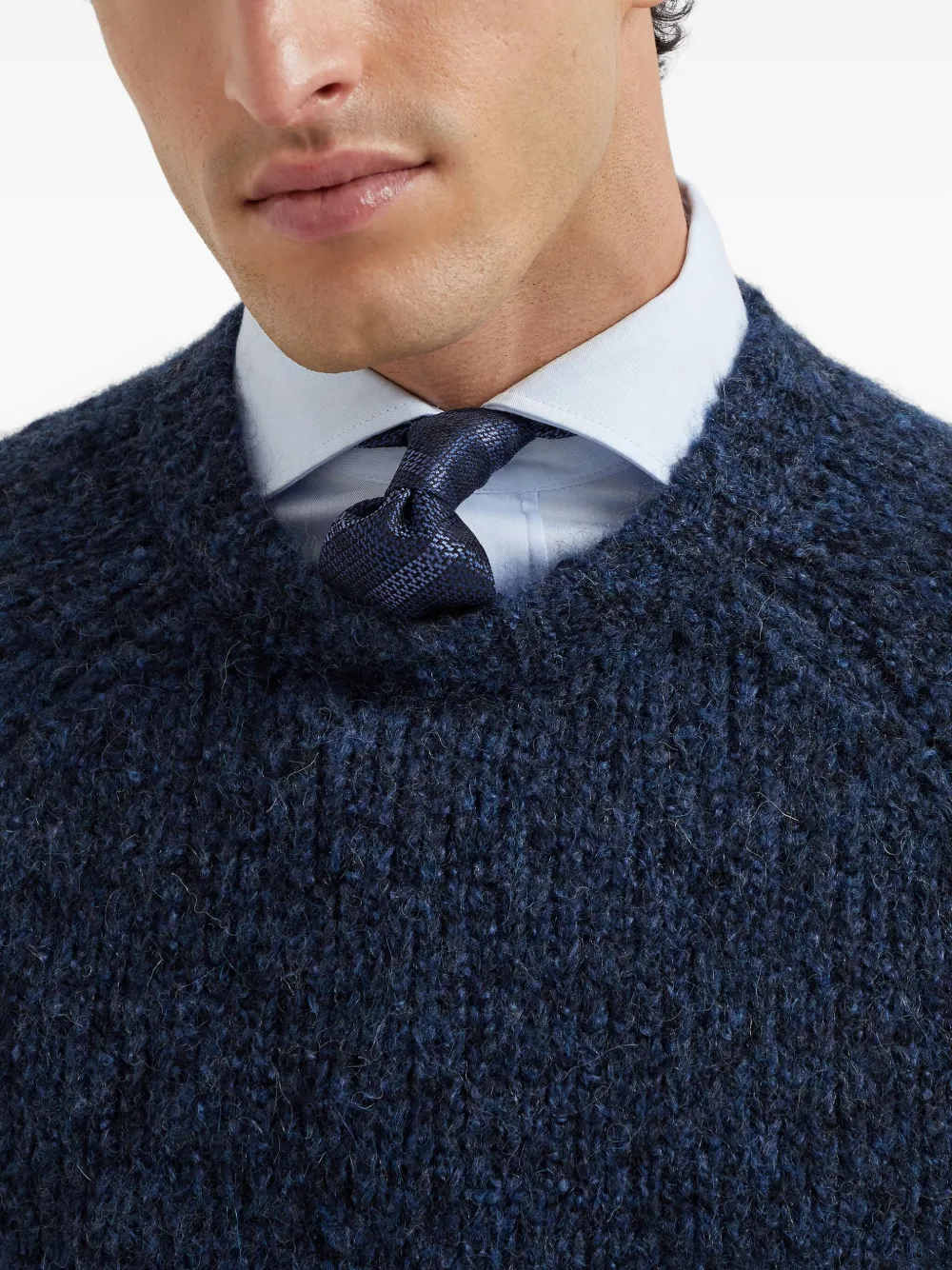 Brunello Cucinelli Gestreepte zijden stropdas Blauw