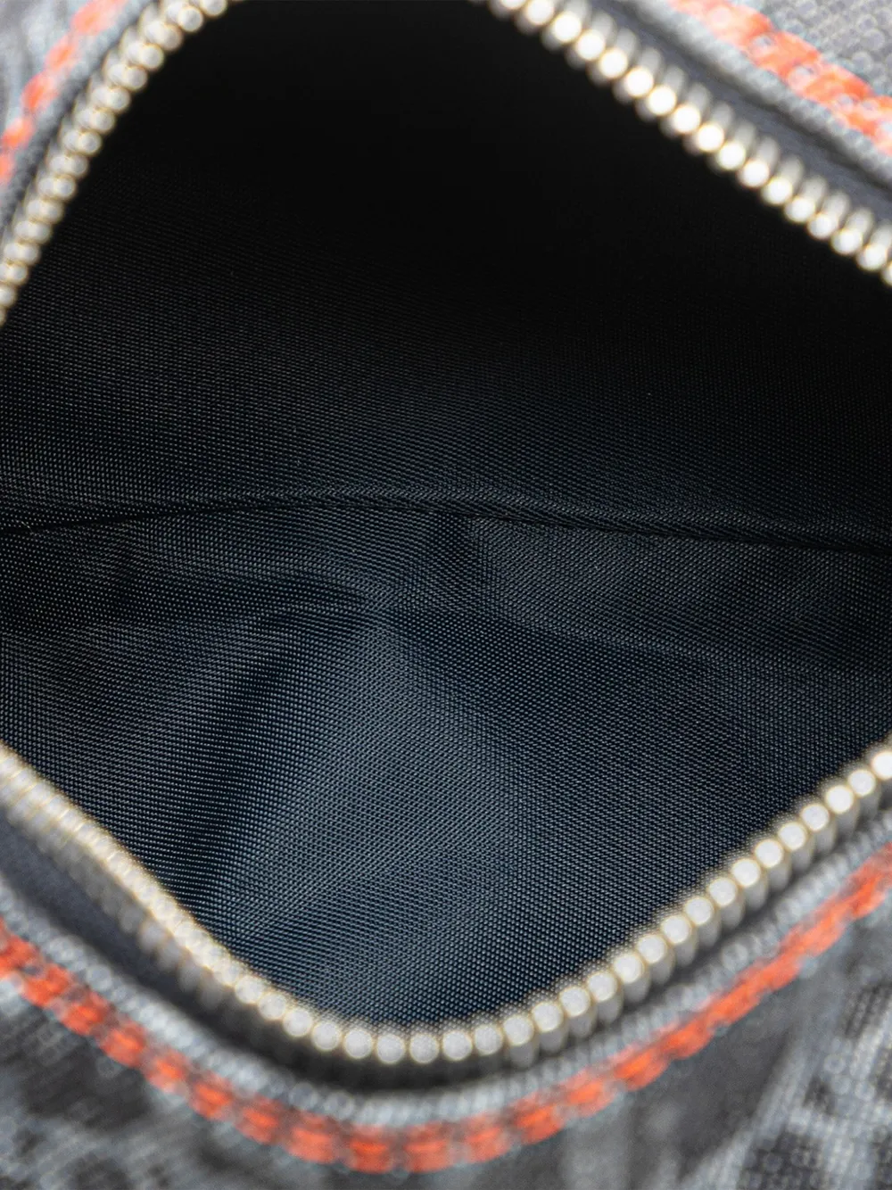 Pre-owned Dior 2006 Oblique Denim Flight Cosmetic Pouch In Blue
