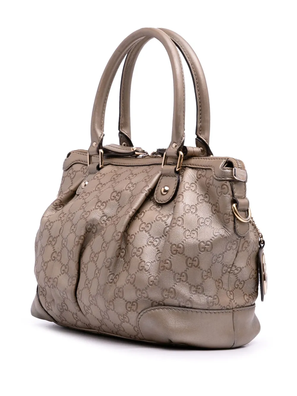 Pre-owned Gucci 2016-2025 Ssima Sukey Satchel In Gold