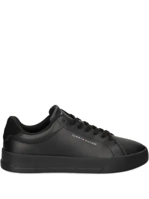 Tommy Hilfiger Leather Sneakers | Black | FARFETCH ZA