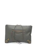Balenciaga Pre-Owned 2017 Lambskin Motocross Metallic Edge Flat clutch bag - Grey