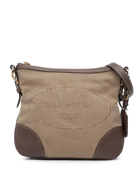 Prada Pre-Owned 2010-2025 Canvas Canapa Logo crossbody bag
