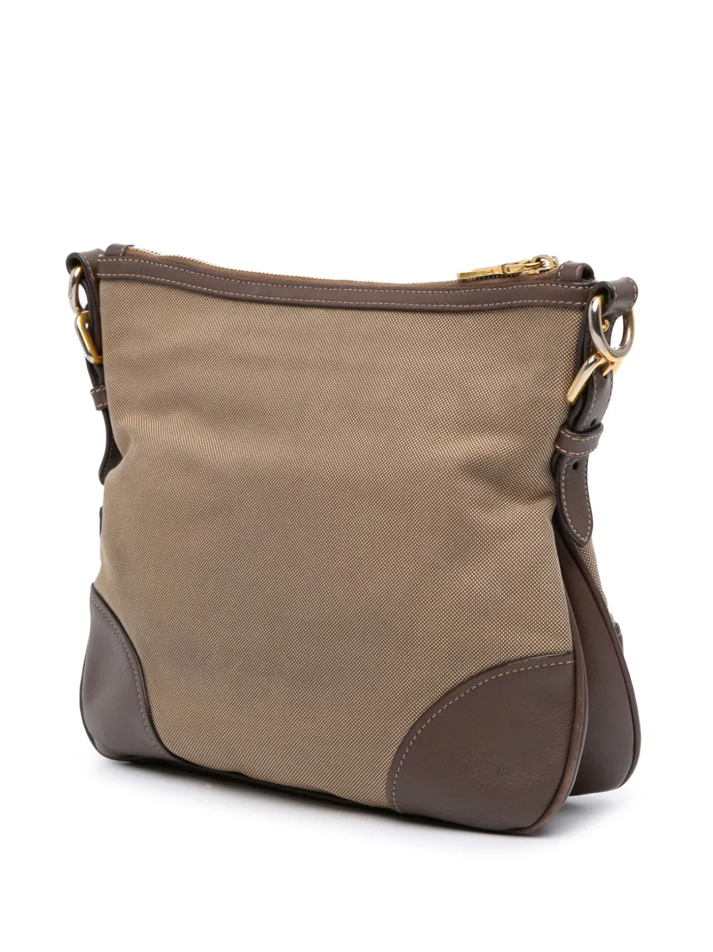 Pre-owned Prada 2010-2025 Canvas Canapa Logo Crossbody Bag In Brown