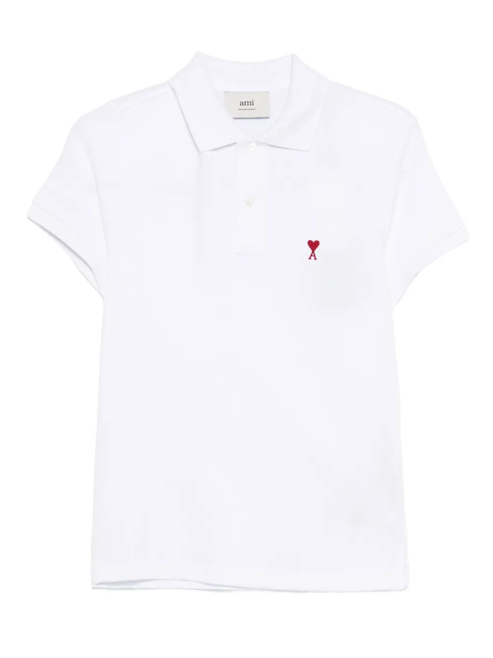 AMI Paris Katoenen poloshirt Wit