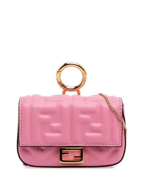 Fendi Pre-Owned شنطة كروس 'نانو' بتعليقة بنقش زوكا 2010-2025