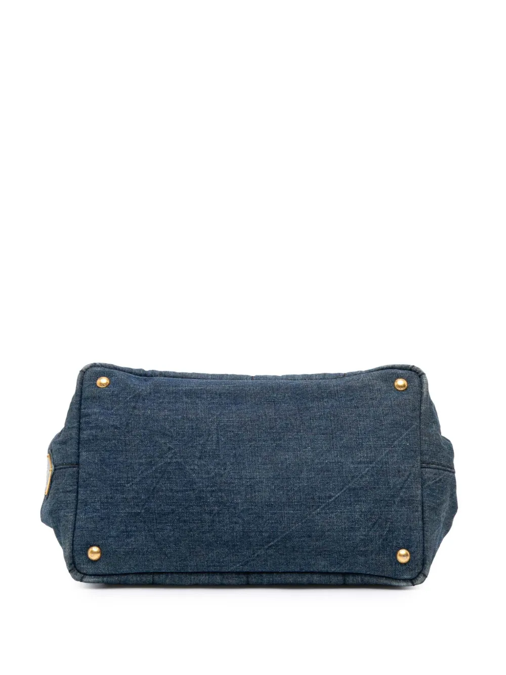 Pre-owned Prada 2013-2025 Denim Canapa Logo Satchel In Blue
