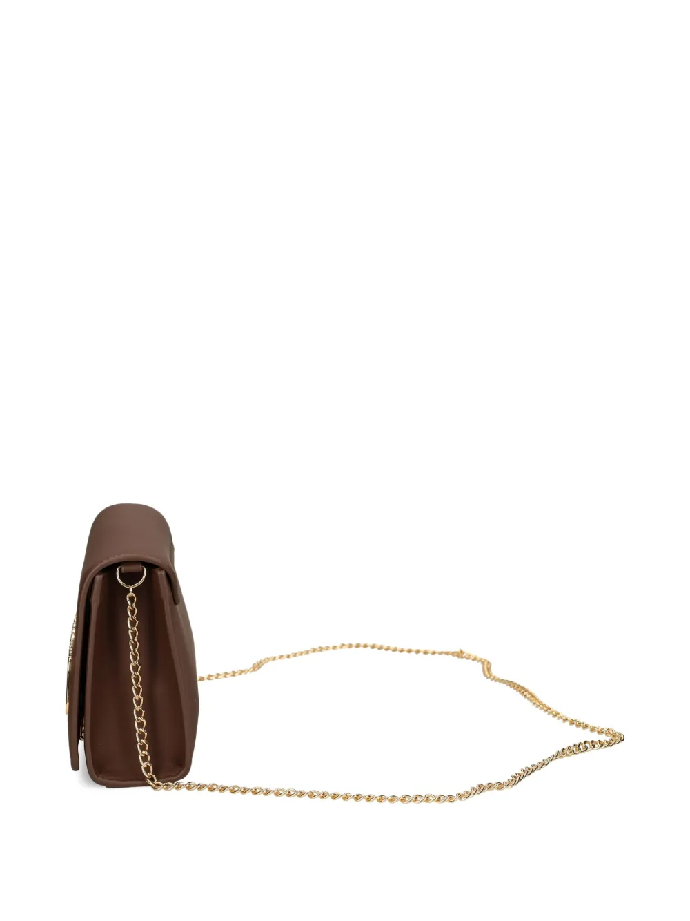 Love Moschino Logo-plaque Chain Cross Body Bag In Brown
