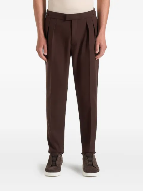 Manière De Voir Hubert - slim fit tailored trousers - brown