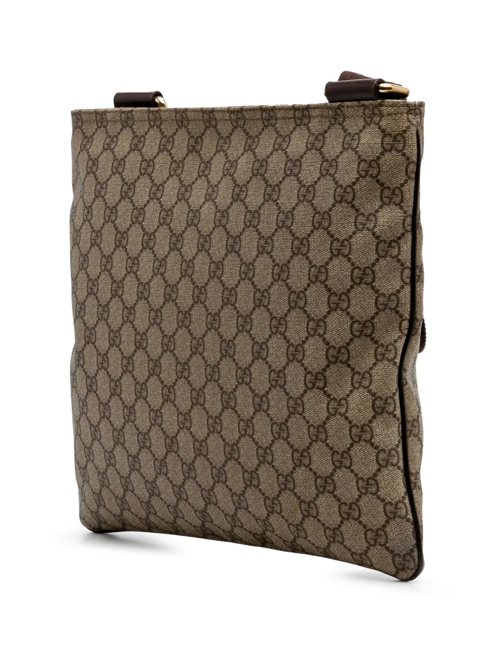 Pre-owned Gucci 2016-2025 Gg Supreme Crossbody Bag In Brown