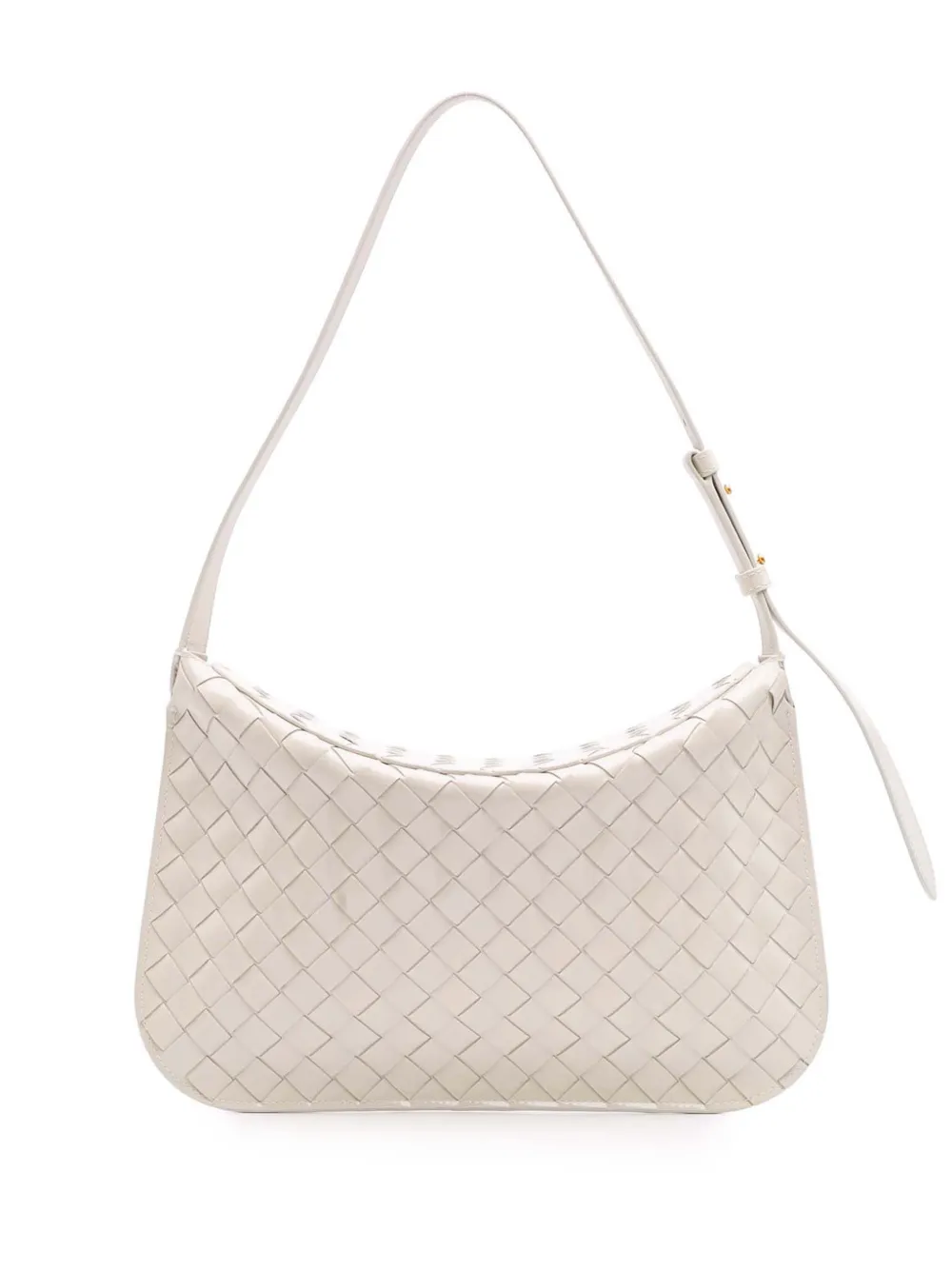 2012-2025 Brushed Calfskin Intrecciato Cradle Fold Over shoulder bag
