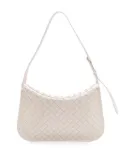 Bottega Veneta Pre-Owned 2012-2025 Brushed Calfskin Intrecciato Cradle Fold Over shoulder bag - White