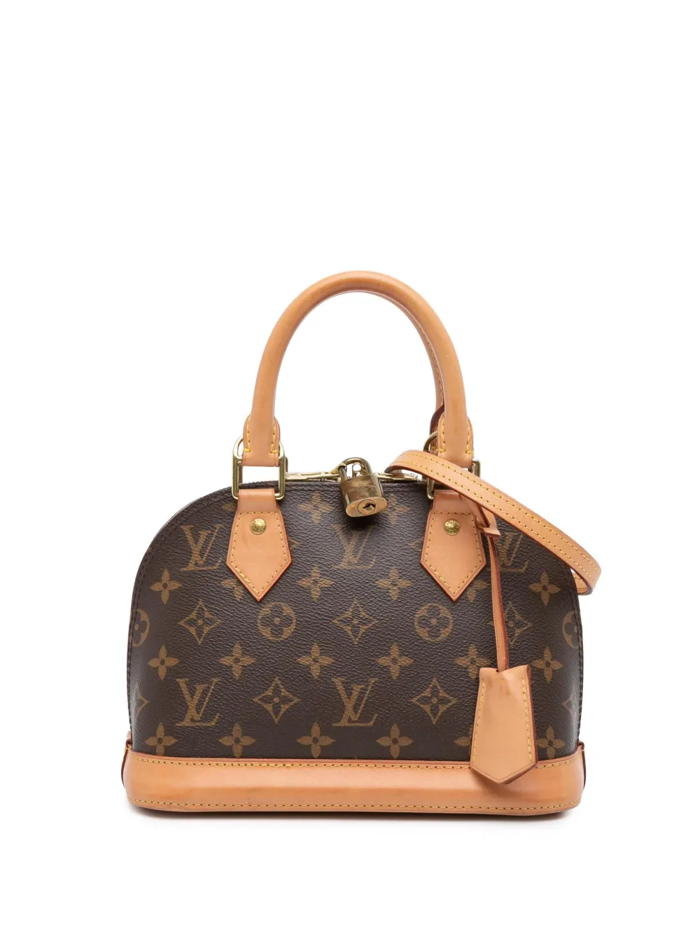 Pre-owned Louis Vuitton 2019 Monogram Alma Bb Satchel In Brown